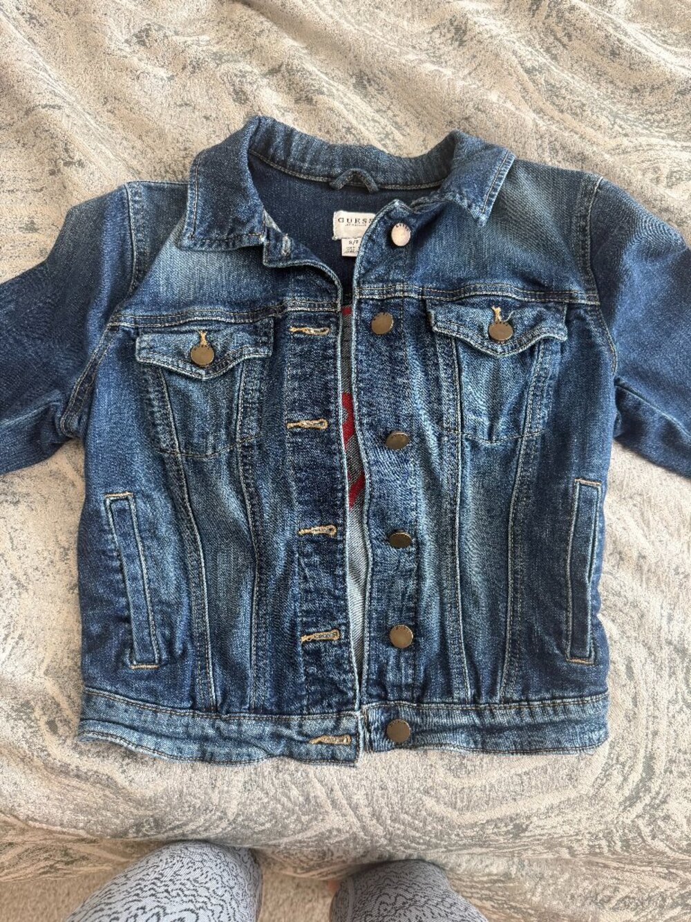 Vintage GUESS Denim Jacket – Blue Jean Trucker Jacket – Size S/P